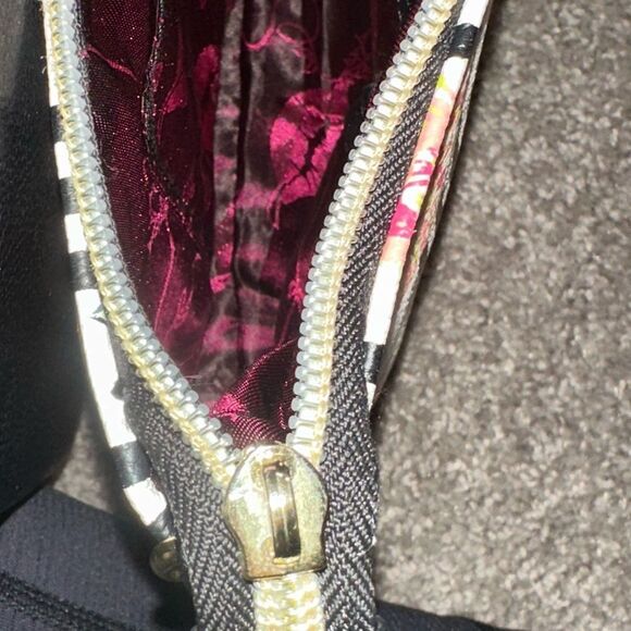 Betsey Johnson vintage clutch Floral‎ Stripe Crossbody Bag Big Bow - Picture 11 of 13